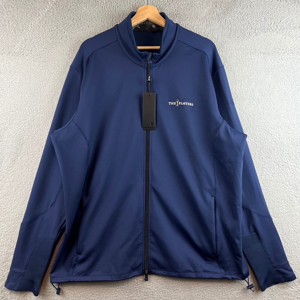 New Greyson Sequoia Full Zip Golf Jacket XXL Maltese Blue The Players Optum